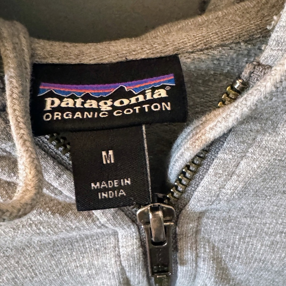 Patagonia Men's Zip-Up Hoodie in Light Gray - Picture 6 of 6